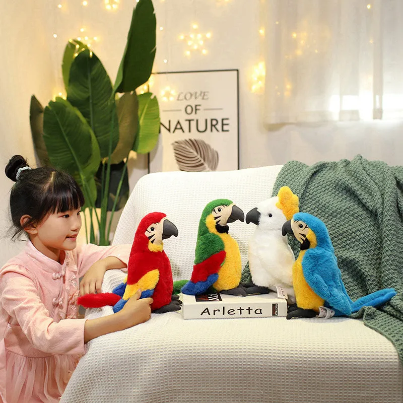 25 см Реалистичный Яркий красочный попугай, плюшевые игрушки, Мягкая имитация диких животных, Мягкая птица, кукла, Детский подарок, Домашний декор