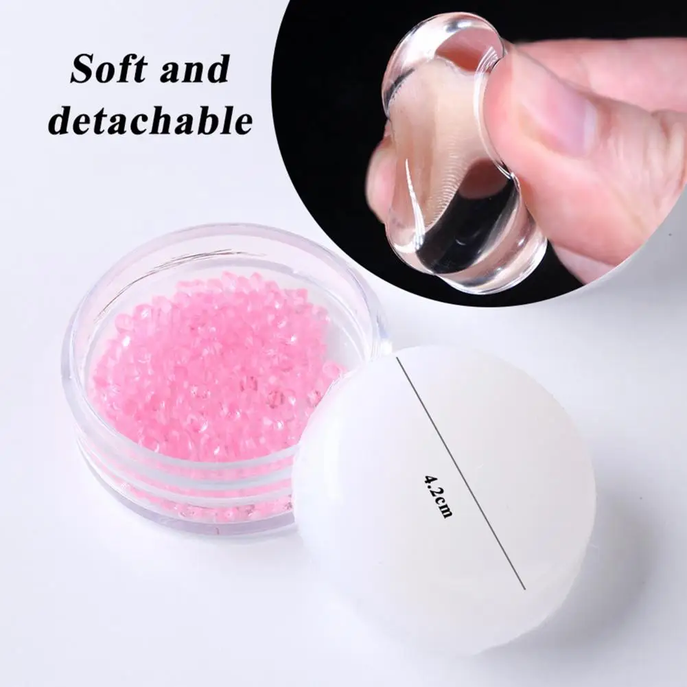 Стампер для ногтей Высококачественный прозрачный скребок для ногтей Круглый силиконовый Прозрачный мягкий стампер для салона красоты