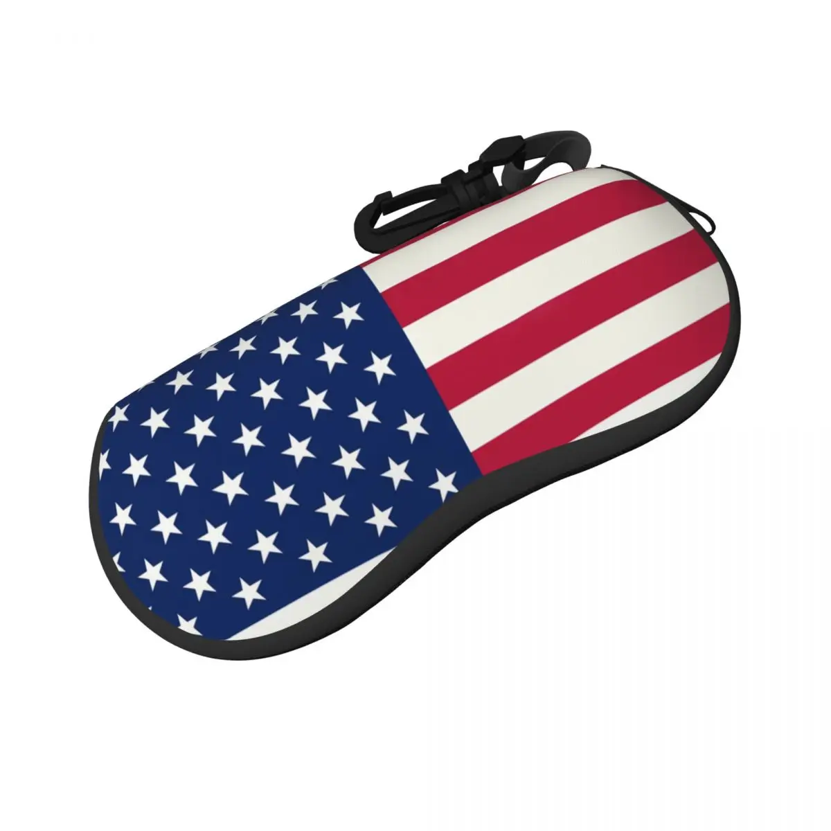 Горизонтальный футляр для очков с принтом флага США, изготовленный на патриотический американский заказ, Мужские и женские Солнцезащитные очки, Сумка для хранения повседневных модных очков