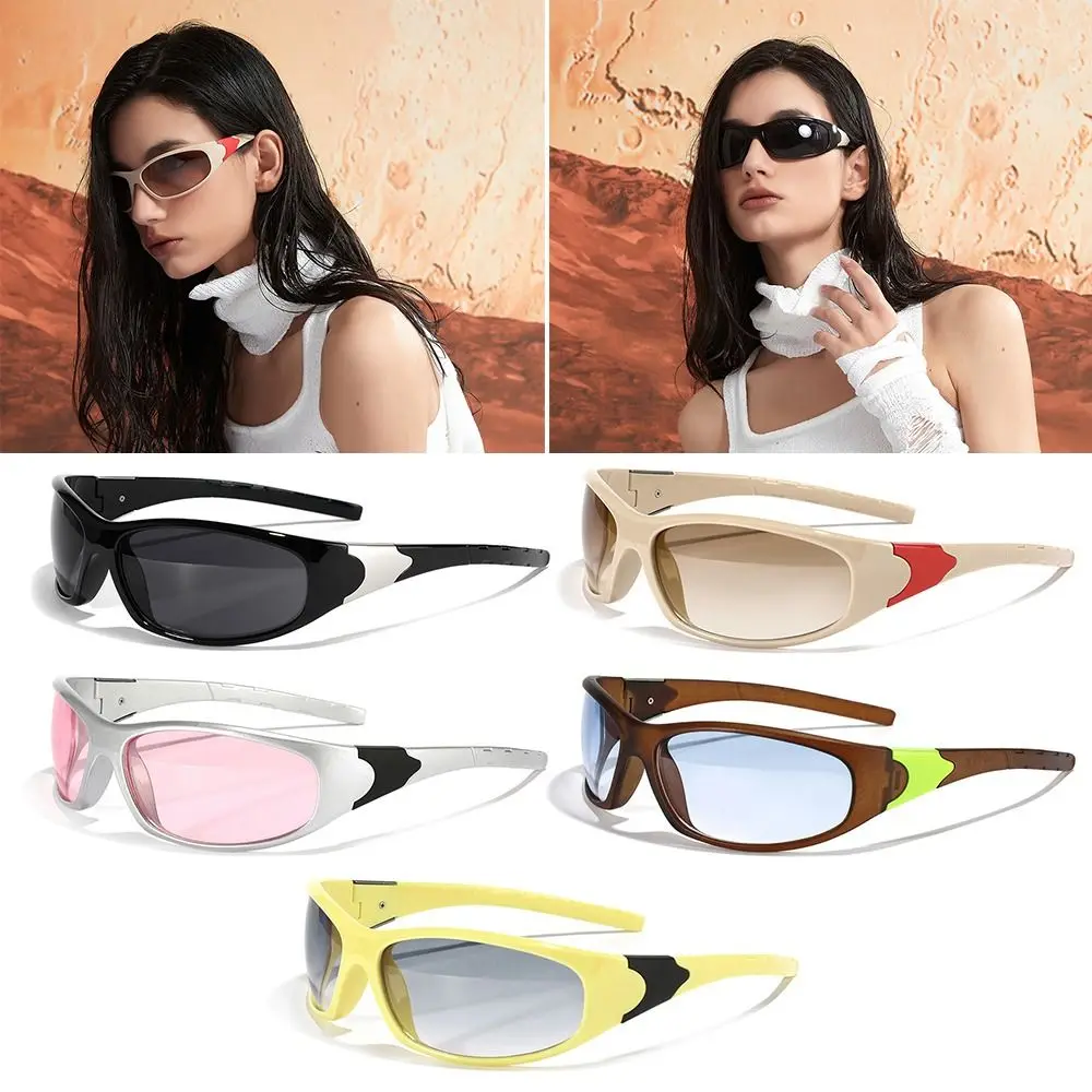 Ретро Панк Очки UV400 Солнцезащитные Очки Спортивные Солнцезащитные очки Эстетические Солнцезащитные очки Y2K Велоспорт