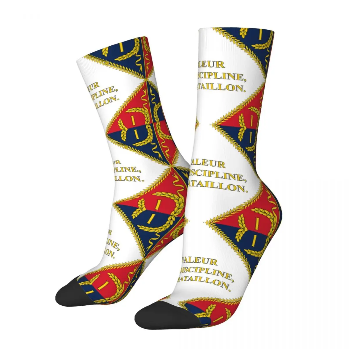 Веселые забавные мужские носки, флаг Французской Наполеоновской Императорской гвардии, Старая ретро-команда Harajuku в стиле хип-Хоп, Подарочный носок с рисунком