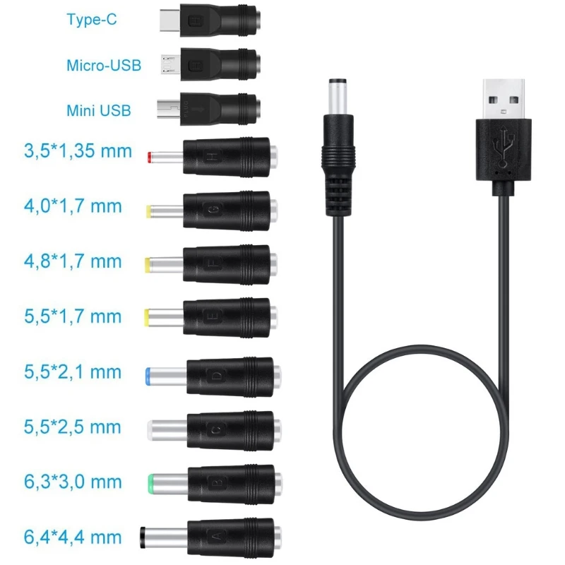 5V USB к Разъему Адаптера 5.5x2.1mm 5.5x2.5mm для Динамика Вентилятора Мобильного телефона