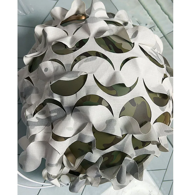 3D наружный тактический шлем из ткани Зимний камуфляж Белый снежный камуфляж
