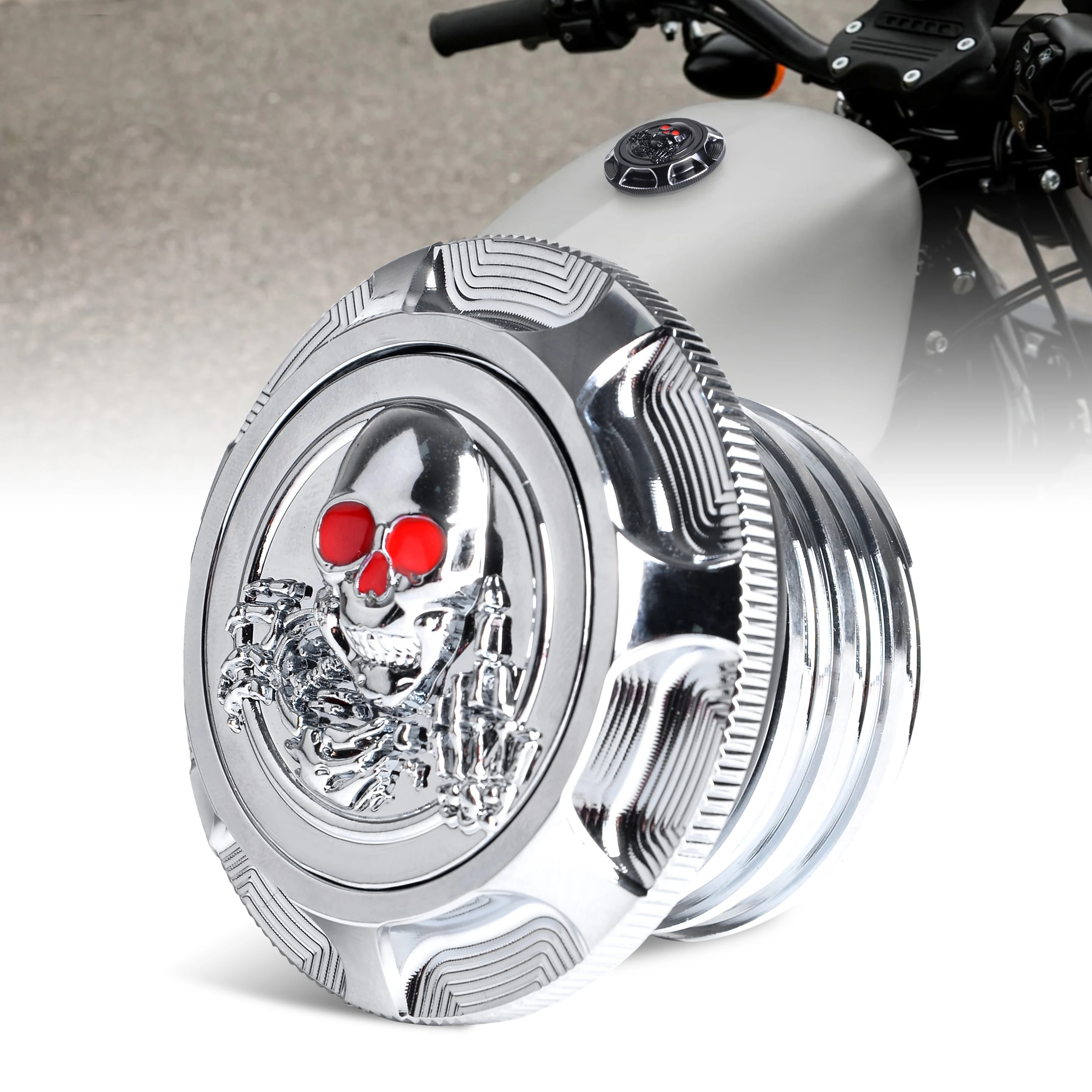 3D Крышка Бака Мотоцикла С ЧПУ Алюминиевая Декоративная Масляная Крышка Топливного Газа для Harley Sportster XL 1200 883 X48 Dyna Touring Road King