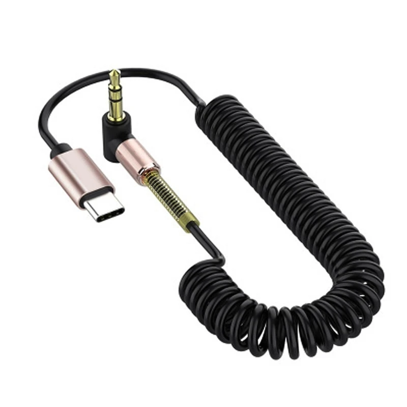 Кабель USB Type C-3,5 мм, кабель Aux для автомобильных наушников, провод динамика.