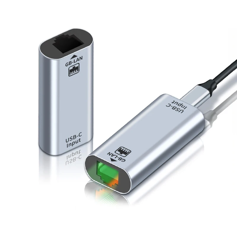 Разъем C к разъему RJ45 USB Type C к адаптеру Ethernet 10/100/1000 Гигабитная проводная сетевая карта локальной сети для ПК ноутбука смартфона