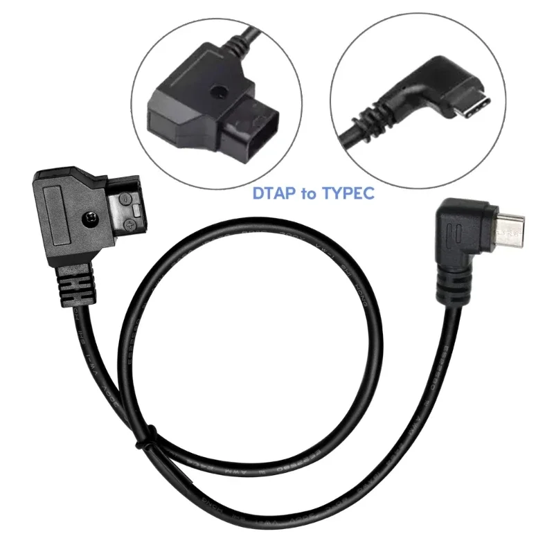 Эффективный кабель для зарядки от DTAP до шнура Type-C Кабель питания камеры Быстрый и надежный источник питания для V-образного крепления