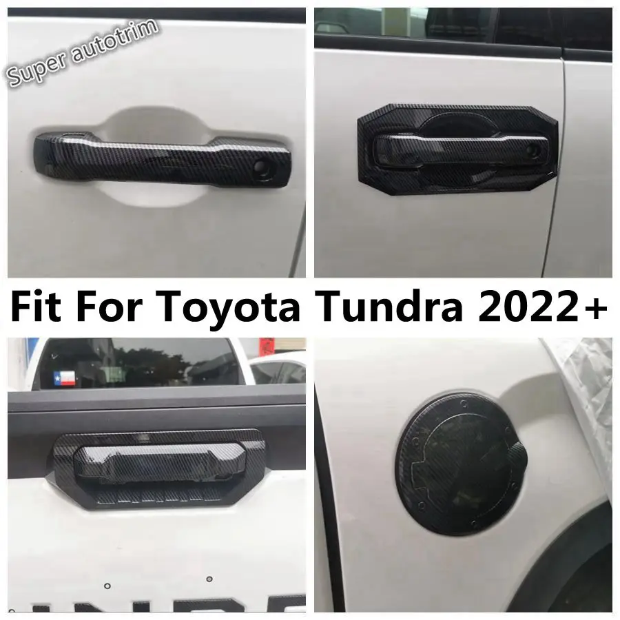 Внешняя защита от царапин, ручка задней двери, чаша, крышка масляного бензобака, отделка, подходит для Toyota Tundra 2022 2023, Внешние аксессуары