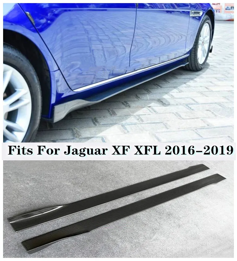 Подходит для Jaguar XF XFL 2016 2017 2018 2019 Высокое качество 2 шт./1 компл. боковые юбки из углеродного волокна Разветвители протектор