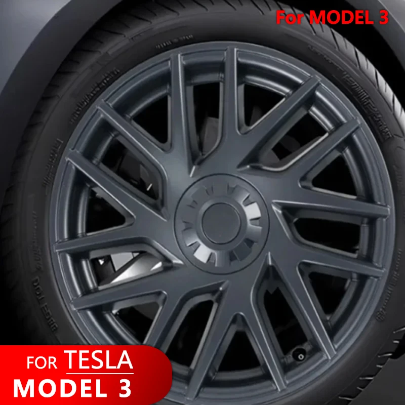 Для Tesla Model 3 Highland Версии 2024 18 Дюймовые Колпачки Ступицы Performance Replacement Колпачок Ступицы Колеса Полная Крышка Обода 4ШТ