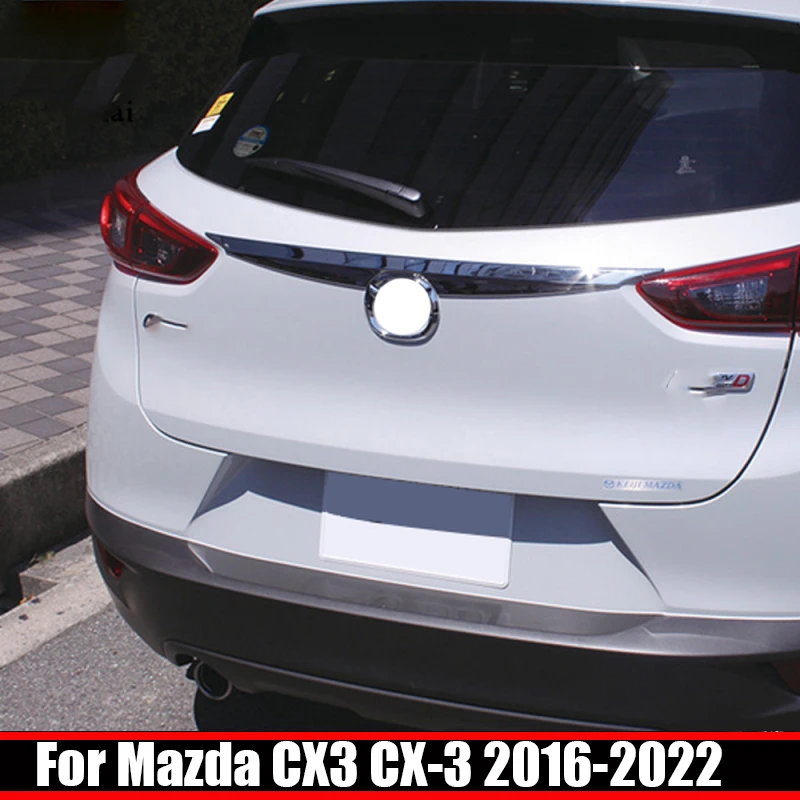 Для Mazda CX3 CX-3 2016 2017-2022 ABS Хромированная Задняя Крышка Багажника Защитные Полоски На Задней Двери Аксессуары Для Защиты От Царапин