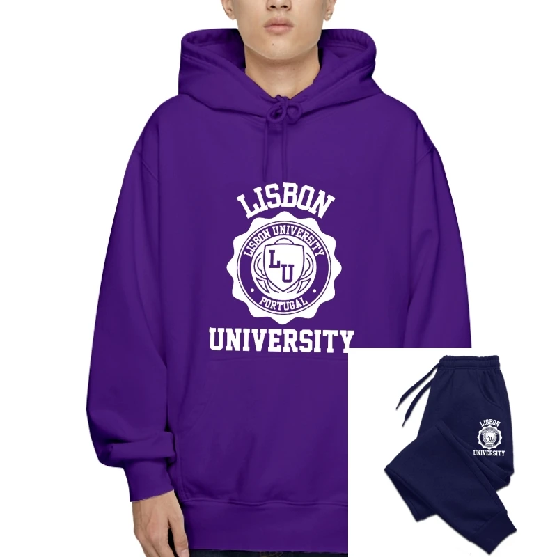 Название: Толстовка с логотипом Лиссабонского университета (доступны все цвета и завязки) мужская толстовка