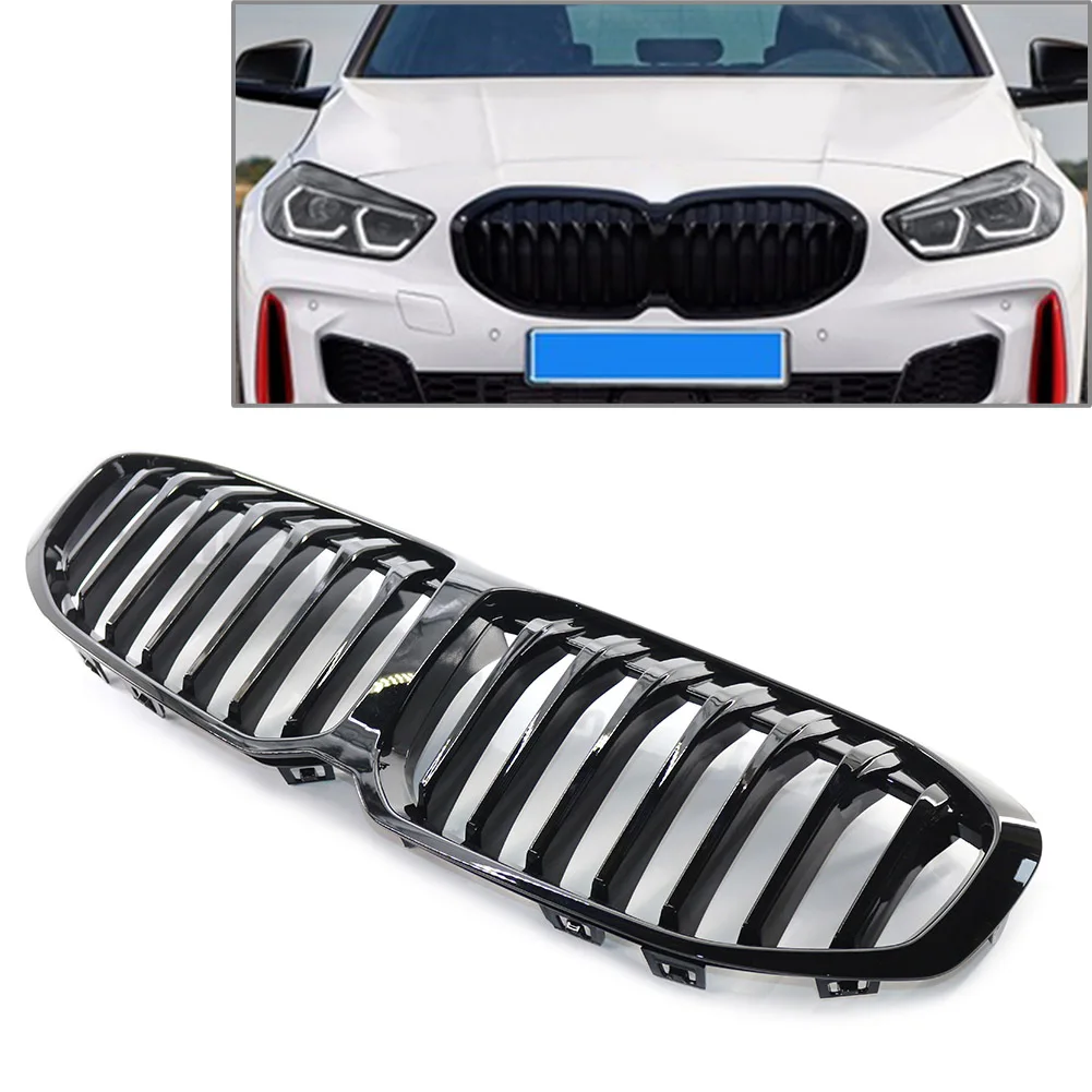 Почечная Решетка переднего бампера M4 Style Auto для BMW BMW F40 1 Серии 2019 2020 2021 Гоночные решетки Daul Line Автомобильные Аксессуары