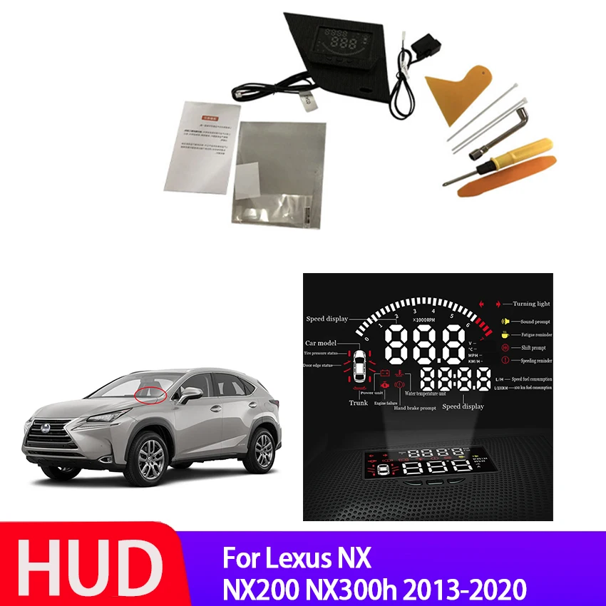 Автомобильный Головной Дисплей HUD Для Lexus NX NX200 NX300h 2018 2019 2020 Электронные Аксессуары Система Сигнализации Экрана Безопасного Вождения