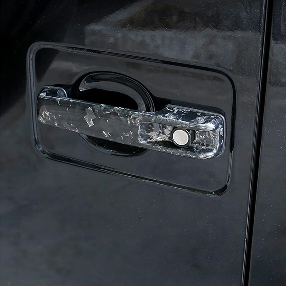 Наклейка Для Отделки Внешней Дверной Ручки Автомобиля Из Настоящего Кованого углеродного волокна Для Benz G Class W463 G55 G63 G500 G550 2009-2019