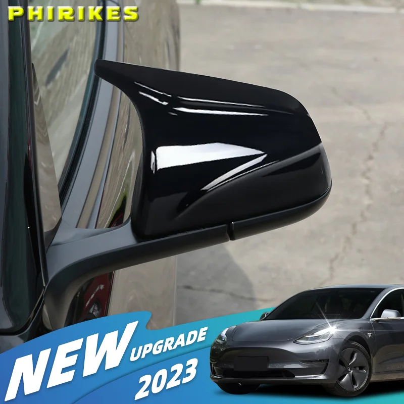 Крышка Зеркала заднего Вида для Tesla Модель 3 Наклейка на Боковое Зеркало Заднего Вида Модификация Декора Автомобиля из Углеродного Волокна ABS для Model3 2017-2021