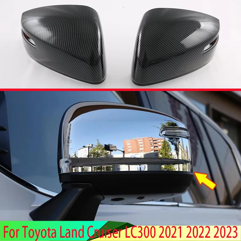 Для Toyota Land Cruiser LC300 2021 2022 2023 Накладка крышки заднего вида из АБС-пластика, молдинг, накладка на боковое зеркало двери, отделка крышки