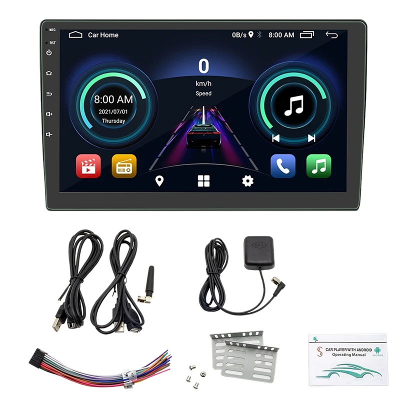 2 Din Автомобильный Радиоприемник 9 дюймов HD Авторадио Мультимедийный Плеер Сенсорный Экран Авто Аудио Carplay Android 10,1 Автомобильный Стерео MP5 Плеер