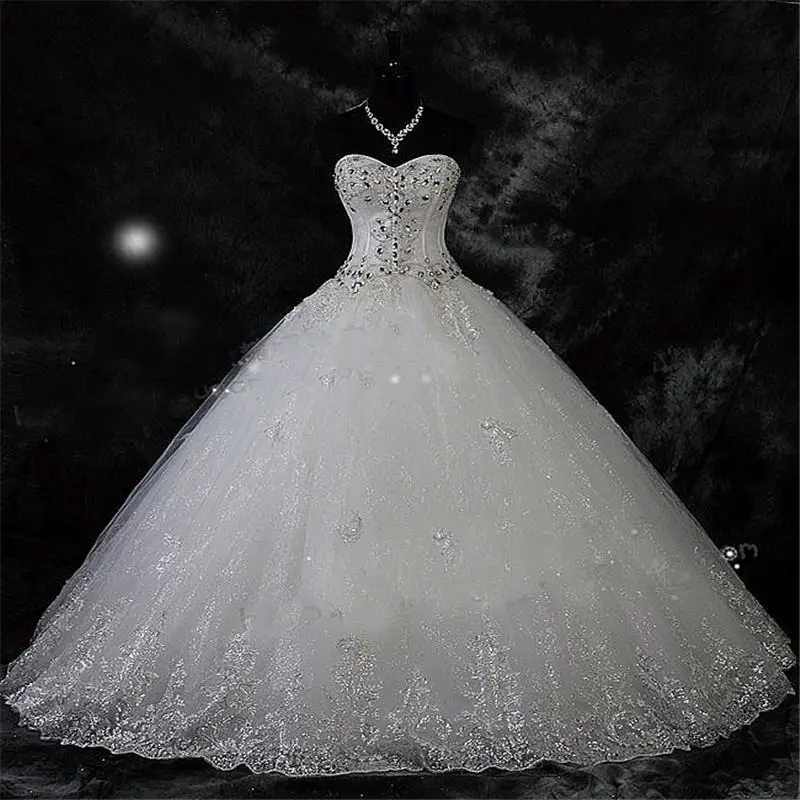 Свадебное платье с кружевами и стразами больших размеров 2024 Свадебные платья в стиле милой невесты Vestido De Novia