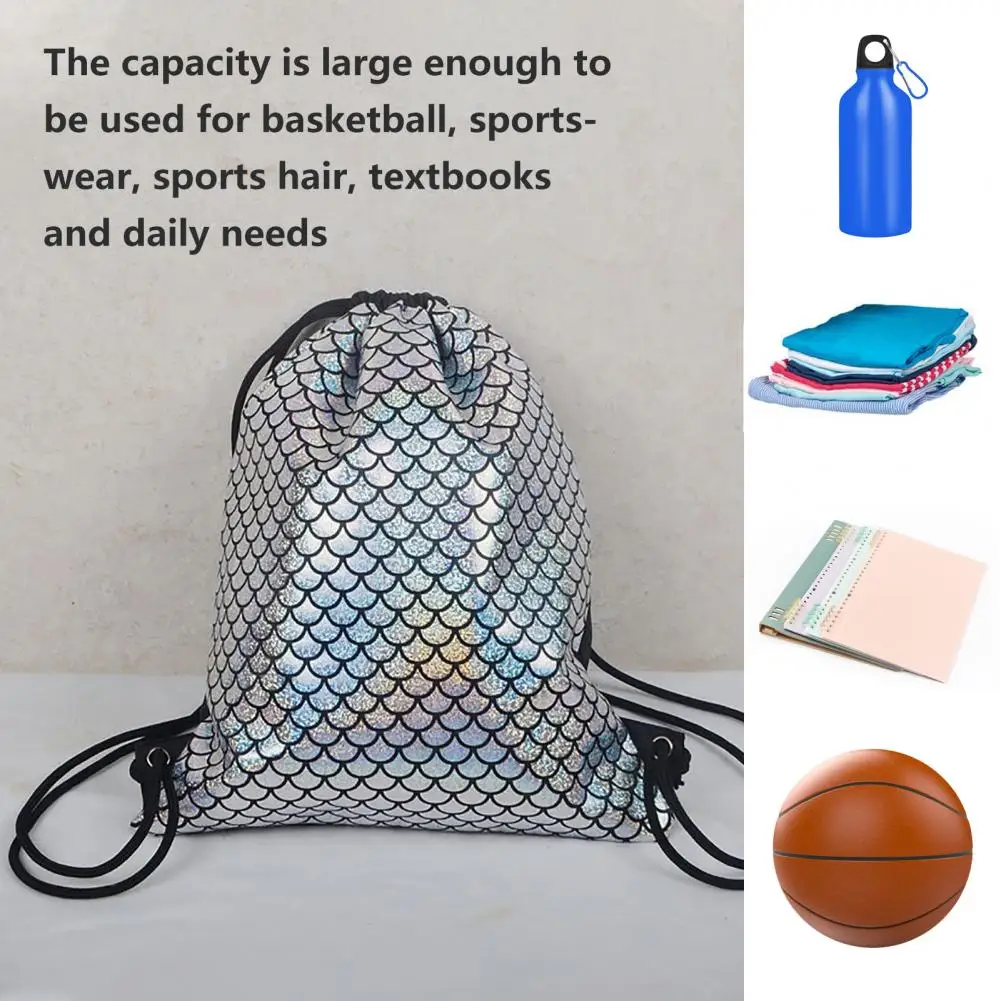 Спортивная сумка с пайетками, баскетбольный рюкзак, водонепроницаемая сумка для хранения на шнурке, спортивный рюкзак, баскетбольная сумка для переноски, женская сумка