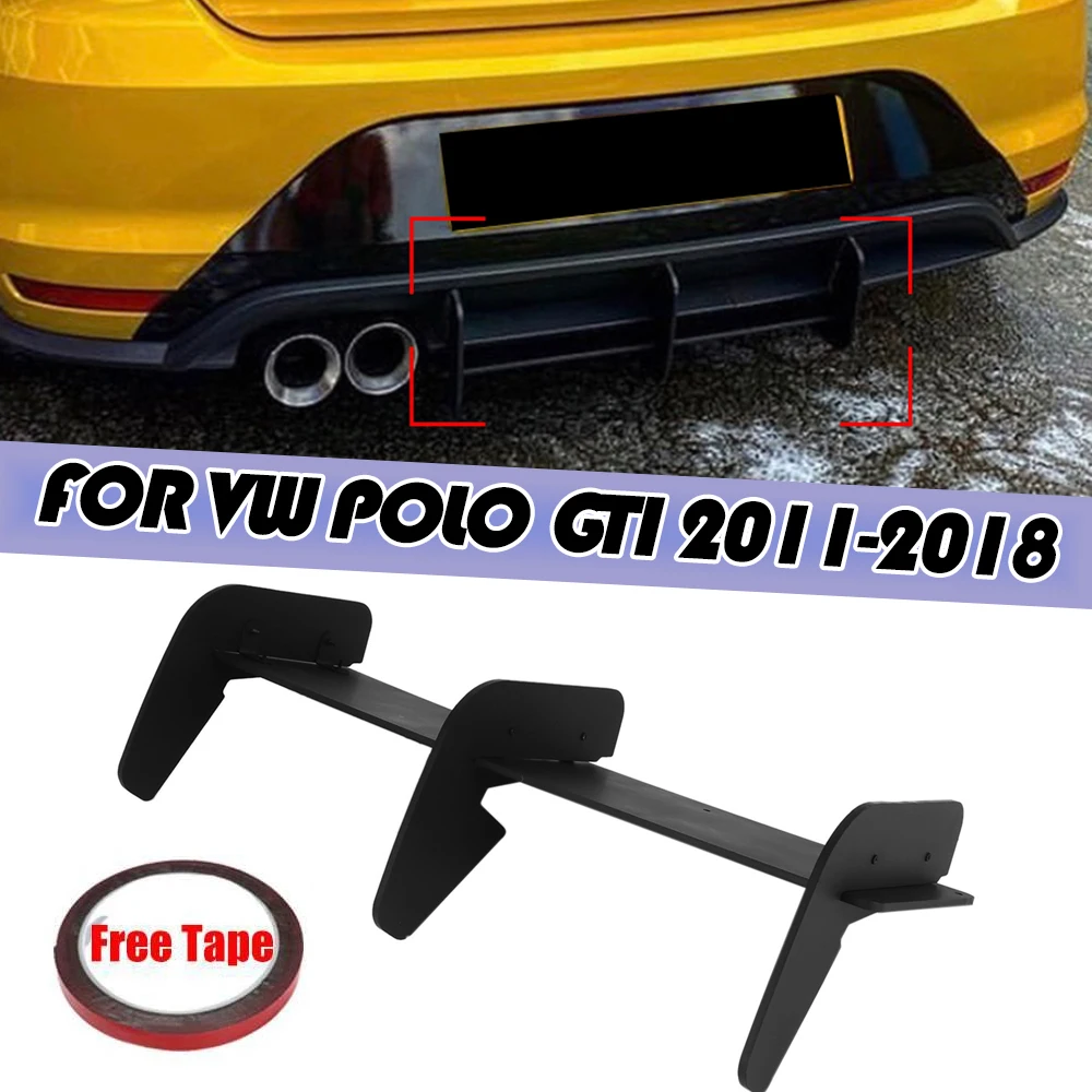 Автомобильный Диффузор заднего бампера, спойлер-сплиттер для Polo 2011 2012 2013 2014 2015 2016 2017 2018 5.0 3 Отзывы
