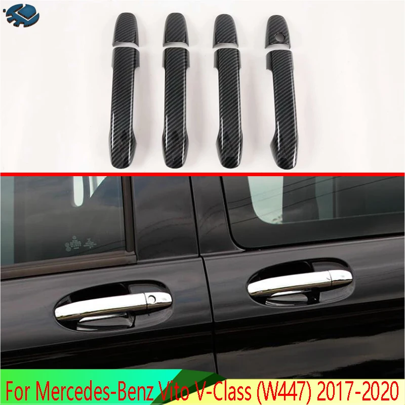  ABS Хромированная Дверная ручка, Накладка, Литьевые аксессуары для Mercedes-Benz Vito (W447) 2017 2018