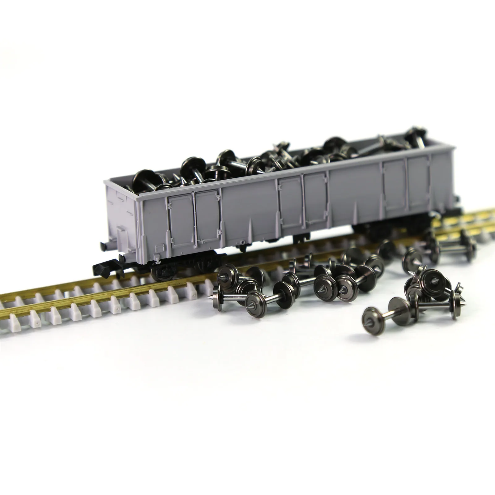 HP04150 48шт Модели поездов, декорации в масштабе N, металлические колеса для макета, диорама, не подходит для модели автомобиля
