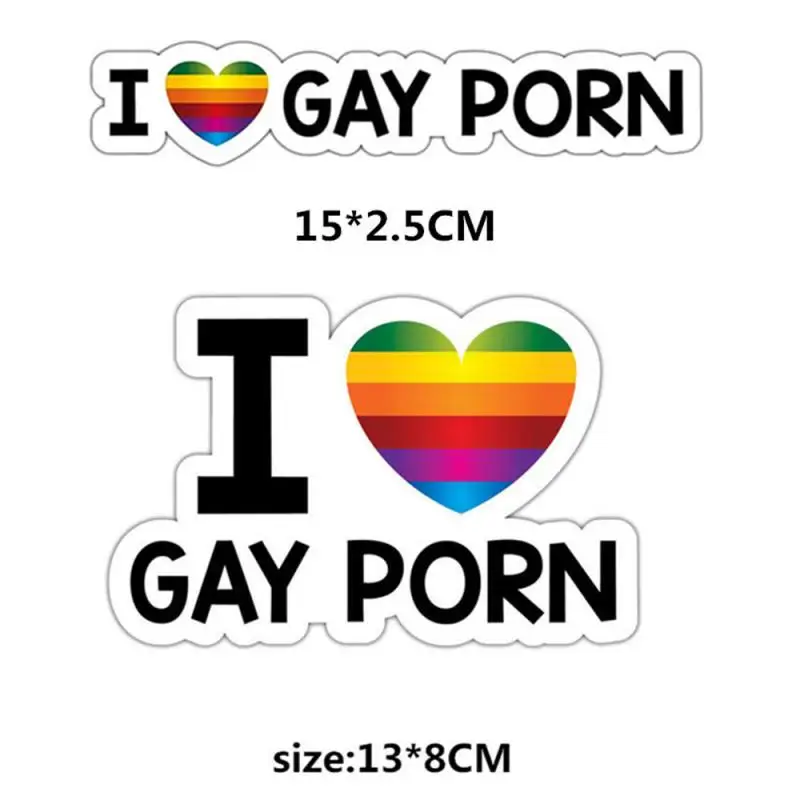 Наклейка на автомобиль Водонепроницаемая I Love Gay Porn Сексуальная Наклейка из ПВХ Homo Декоративная Наклейка Наклейки на Мотоцикл, Велосипед, Автоаксессуары