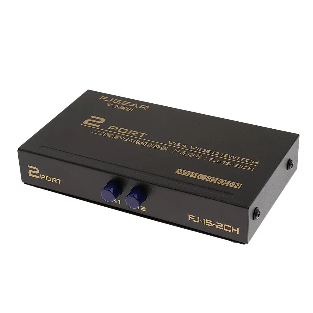 2-портовая коробка ручного переключения кнопок VGA 2 В 1 для проектора ТВ-монитора