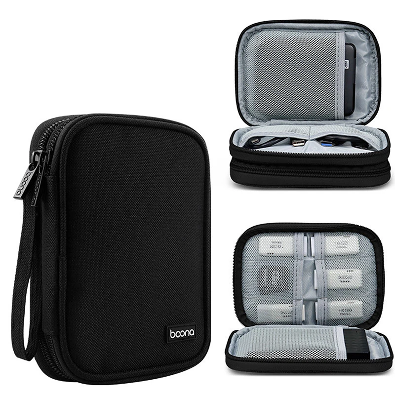 Портативная дорожная сумка для хранения цифровых продуктов, органайзер, многослойная сумка для кабеля гарнитуры, зарядное сокровище, USB-кабель для передачи данных, сумка