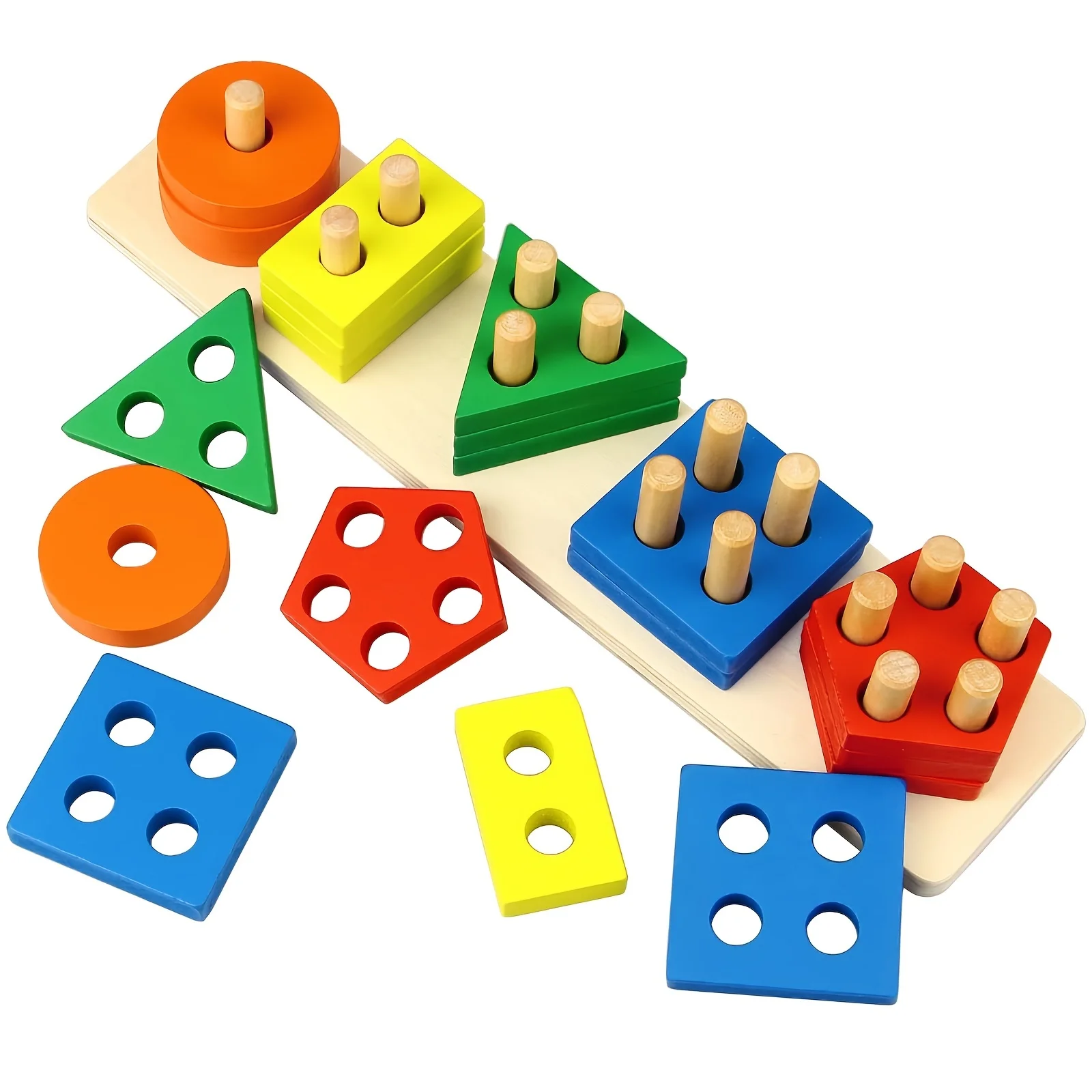 Деревянные игрушки Монтессори для детей 0-36 месяцев, деревянная сенсорная игра, Сортировщик для распознавания цвета, игрушки-пазлы для раннего развития