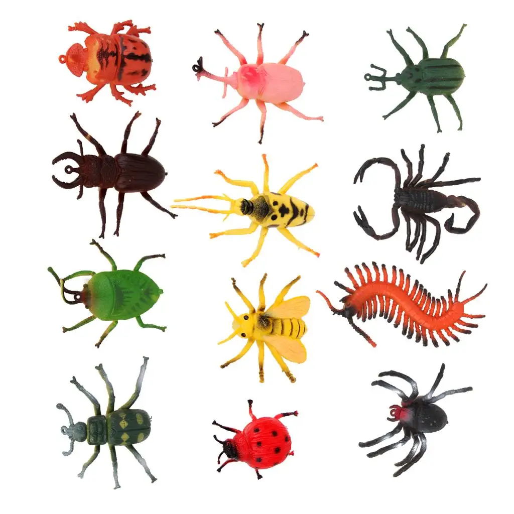 12 Жуков, модель сороконожки-скорпиона, животные, детская игрушка-шутка
