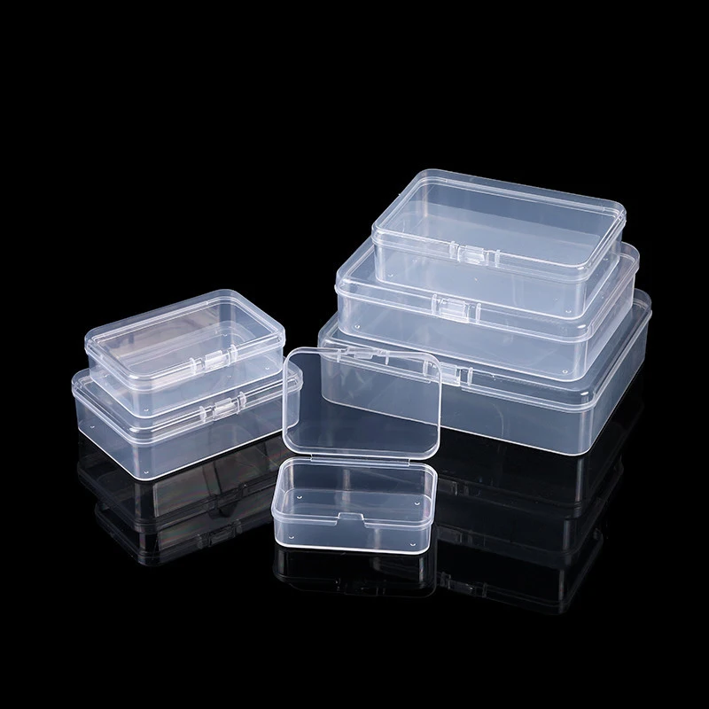 Прозрачный пластиковый ящик для хранения косметики, фурнитуры, ювелирных изделий, Упаковочная коробка для серег, колец, коробок, футляр для держателя
