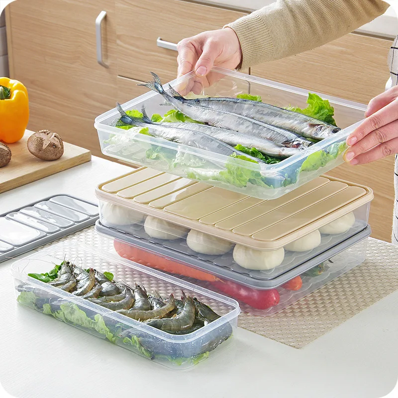Многофункциональный бытовой холодильник, коробка для хранения быстрозамороженных продуктов, коробка для хранения замороженных клецек, герметичная коробка для консервирования продуктов