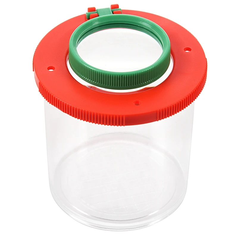 4-кратный Двухобъективный прибор для наблюдения за насекомыми, Медальон, Коробка-лупа, Увеличивающая лупу от насекомых, Подарок для детей