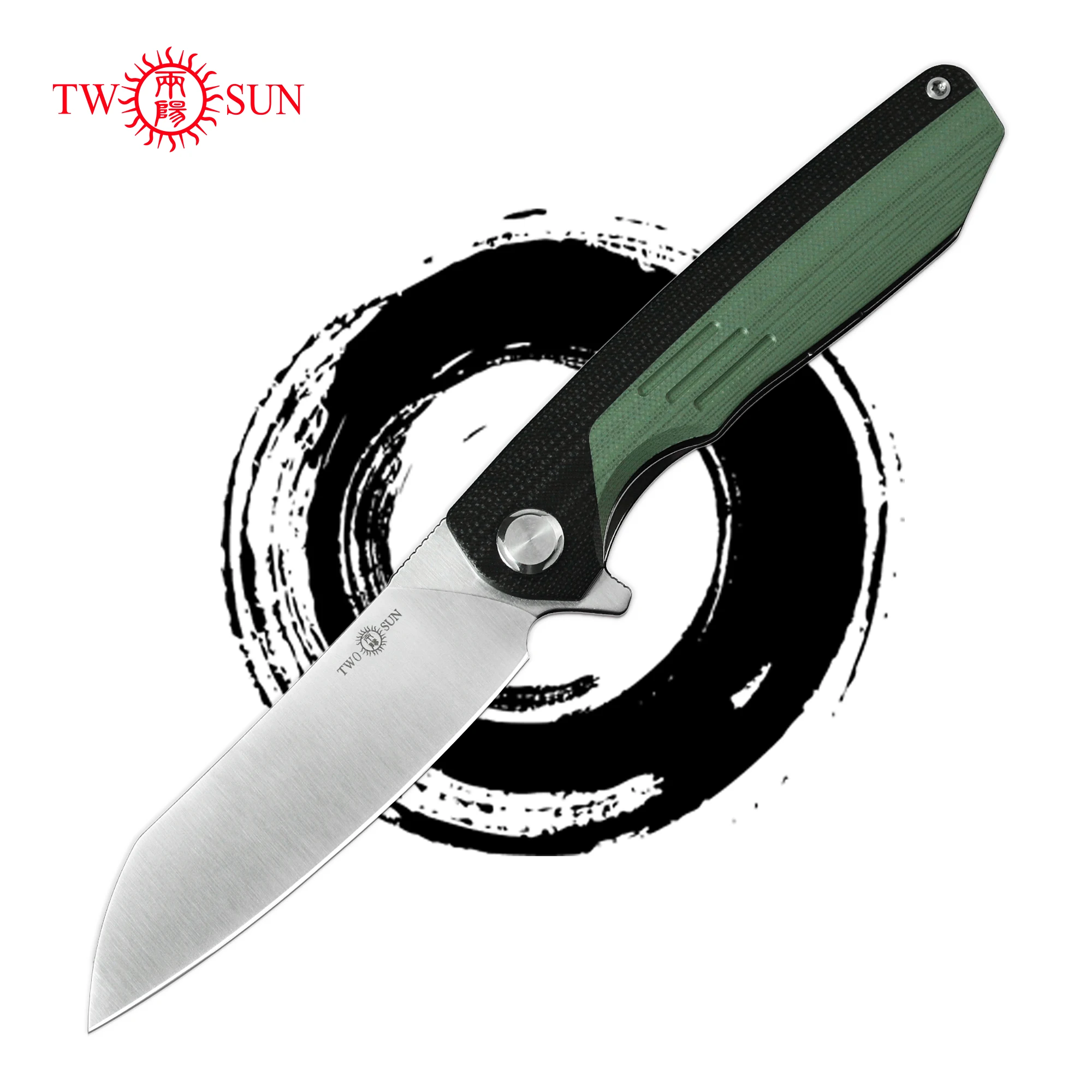 Складной нож TWOSUN TS501 с ручкой G10 и стальным лезвием D2 для выживания в кемпинге, охоты на открытом воздухе, карманный инструмент EDC для мужчин, самообороны