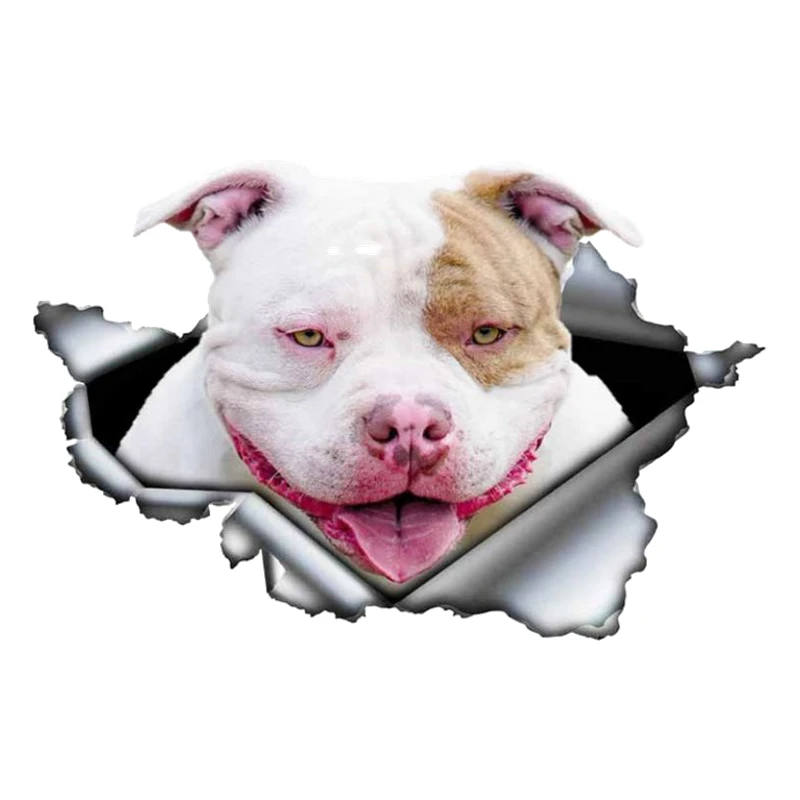 B0104 # Самоклеящаяся Наклейка Pitbull Dog Cute Pet Автомобильная Наклейка Водонепроницаемый Автодекор на Бампер Заднего Стекла Ноутбука Зеркало