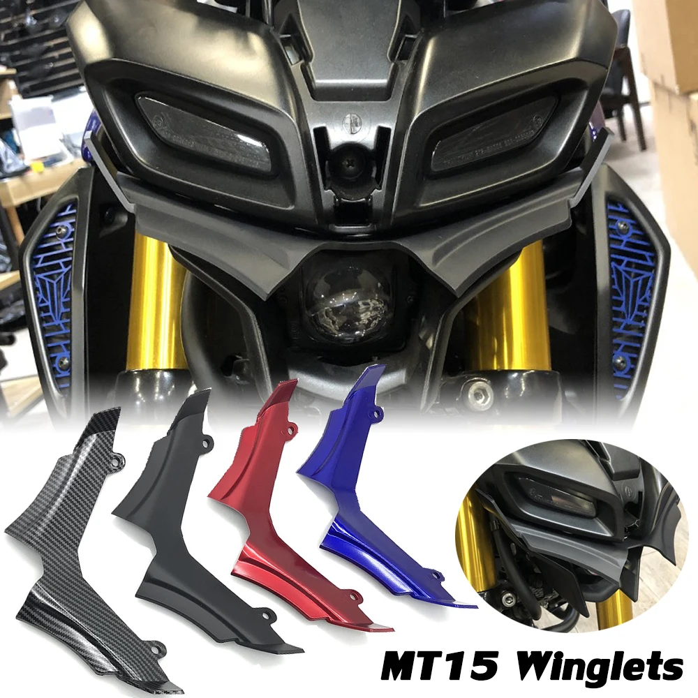 Крылышки MT15 Аэродинамическая Крышка Крыла Передний Клюв Носовой Обтекатель Обтекатель для Yamaha MT-15 2019 2020 2021 Аксессуары MT 15 Мотор