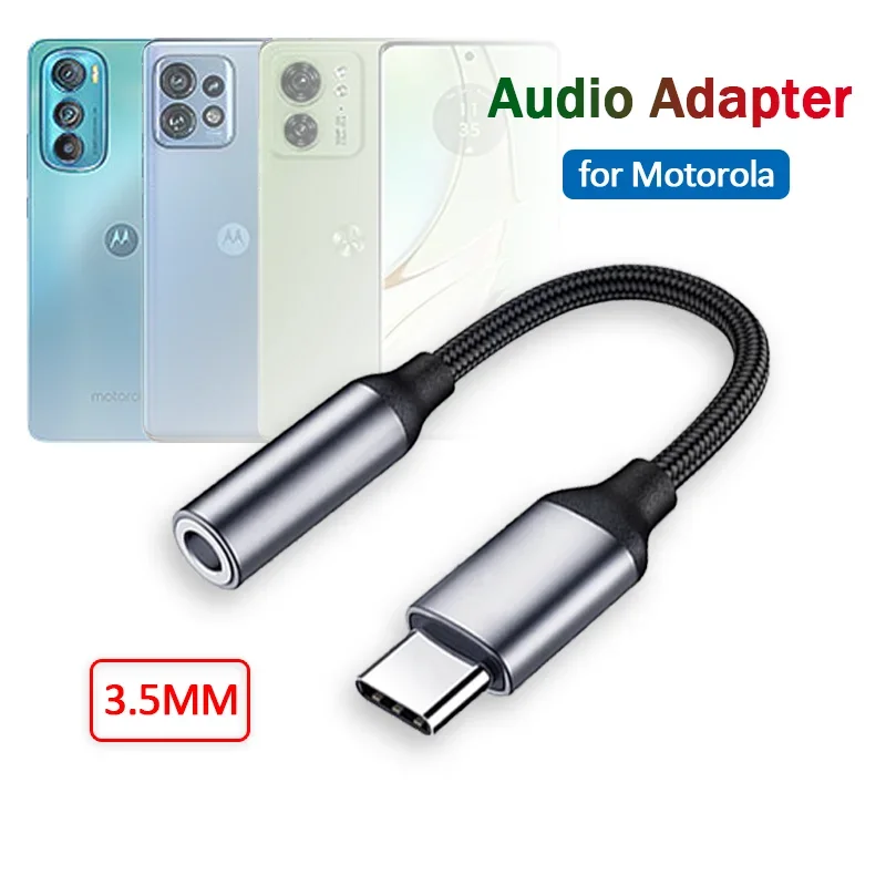 Адаптер Аудиокабеля USB Type-C с Разъемом 3,5 мм для Motorola Edge 20 30 40 Pro Ultra MOTO X30 X40 Конвертер Наушников Для Передачи Звука