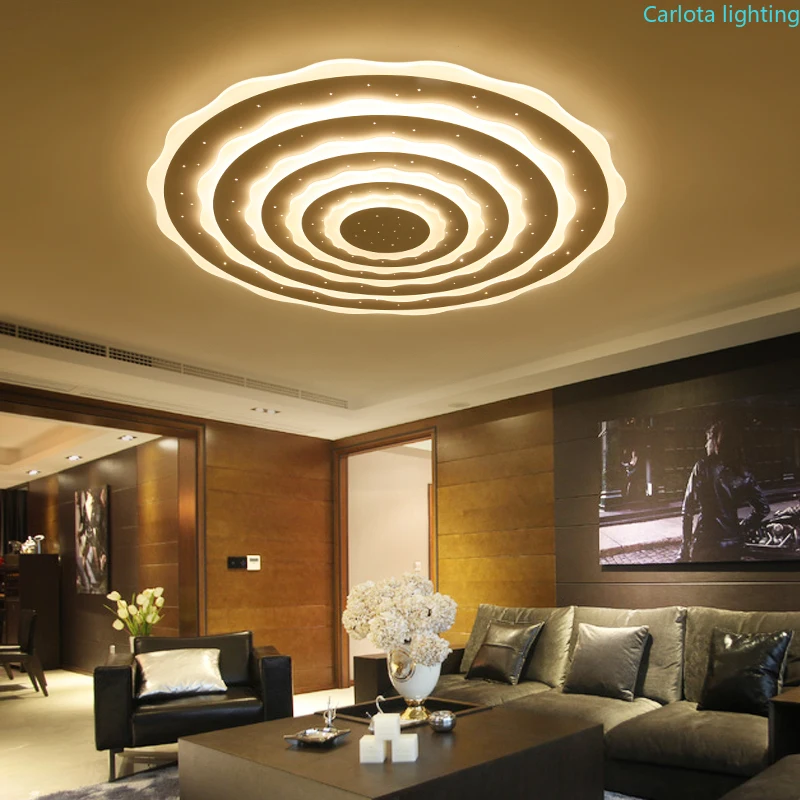Роскошная люстра Светодиодная потолочная люстра для украшения гостиной Современные модные акриловые потолочные светильники