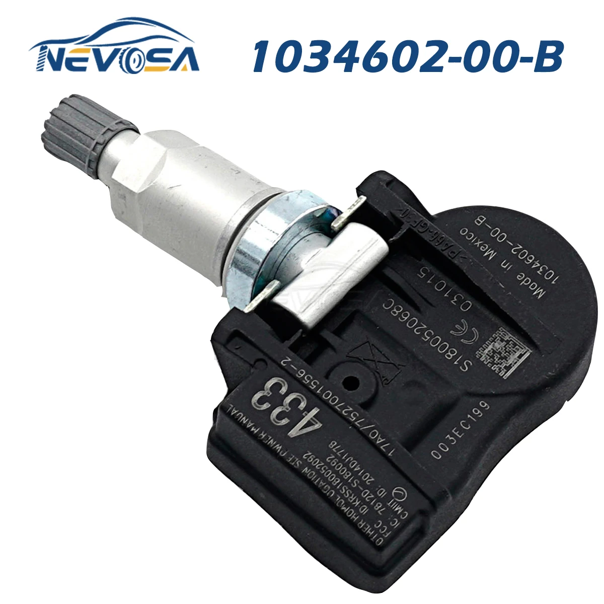 NEVOSA 1034602-00-B Система контроля давления в шинах TPMS Для Tesla Модель 3 16-19 Модель S 2014-19 Модель X 2016-19 1034602-00-A