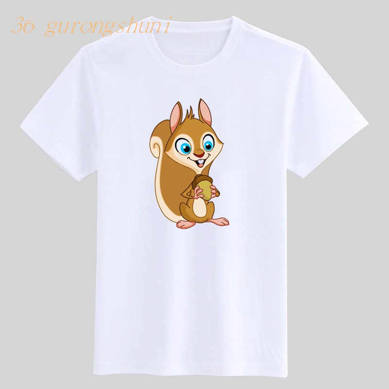 футболка для девочек, одежда, забавная белка, детская футболка, футболки с изображением животных для девочек, детская одежда для мальчиков-одежда бесплатная доставка