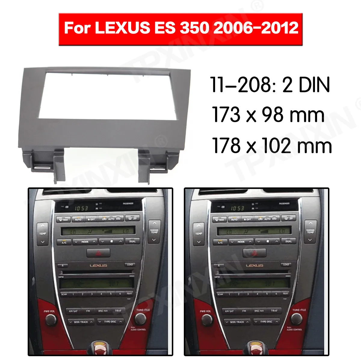 11-208 Автомобильный DVD/CD для Lexus ES350 2006-2012 Радио стерео панель рамка адаптер комплект для установки 2DIN