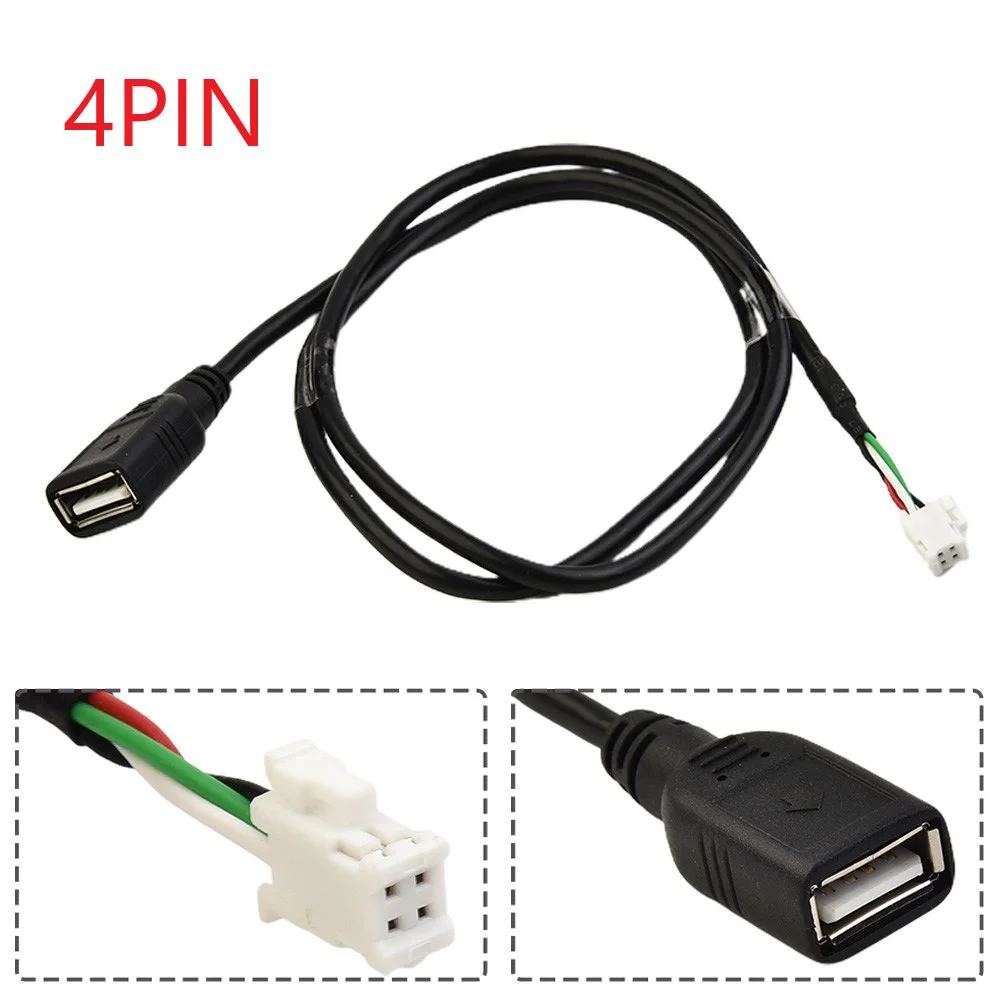 4-контактный разъем адаптера автомобильного USB-кабеля, USB-удлинитель, адаптер для автомобильного радио, стерео Разъем, USB-удлинитель, адаптер