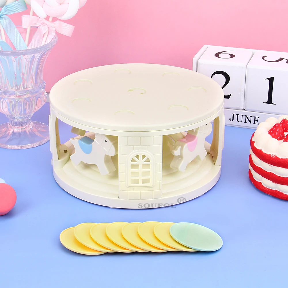 Новая роторная машина для приготовления тортов, автоматическая карусель для десертного стола с подсветкой, музыкальная подставка для торта, праздничная атмосфера на день рождения