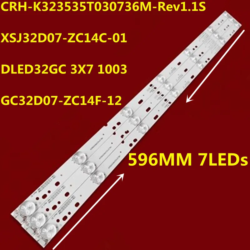 3 шт. Светодиодная лента подсветки CN32CN720 DLED32GC 3X7 1003 GC32D07-ZC14F-12 XSJ32D07-ZC14C-01 32CE1100 32CE1250D1 32CE1250D 32CE1132S