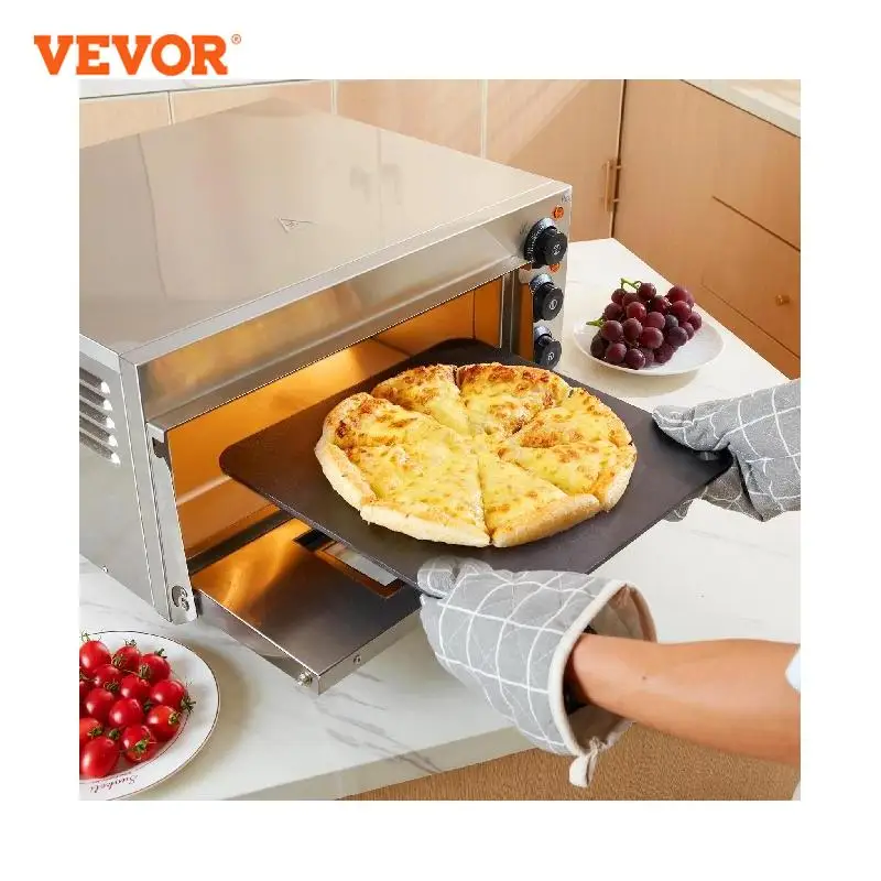 VEVOR Стальная плита для пиццы разных размеров для духовки, Предварительно приправленный камень для выпечки пиццы из углеродистой стали