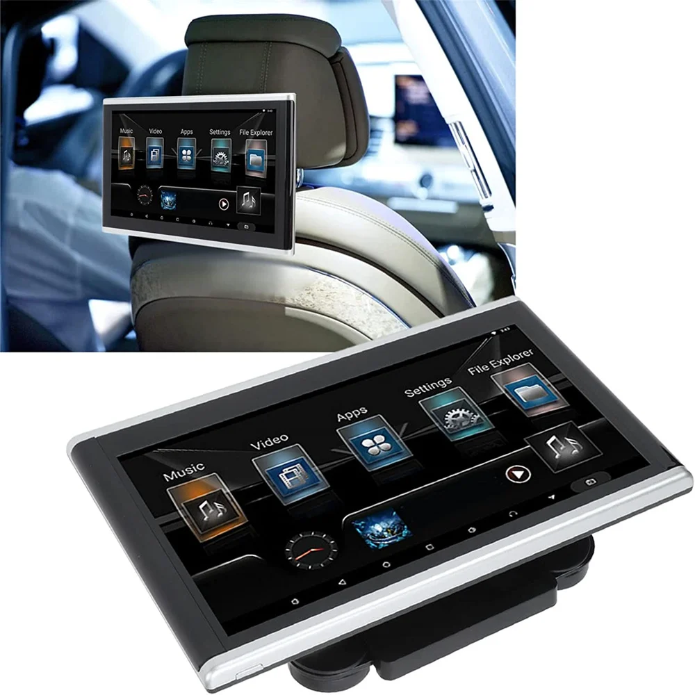 Автомобильный подголовник Видео Мультимедийный плеер Bluetooth Телевизор на заднем сиденье Монитор Дисплей Android 11 HDMI Планшет с сенсорным экраном для Airplay