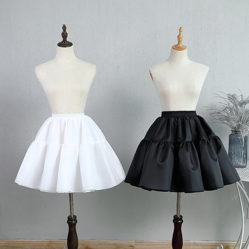 Поддержка юбки lolita crystal пряжа поддержка сахарной ваты атласная ткань черная поддержка юбка из мягкой пряжи без костей