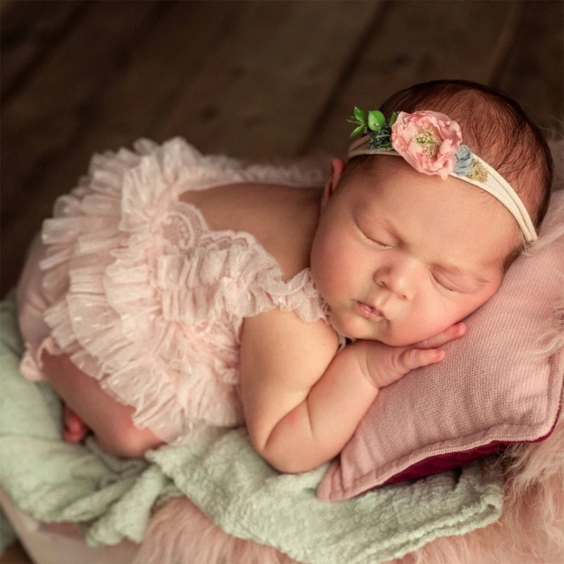 Реквизит для фотосъемки новорожденных, наряды, Кружевные ползунки, подарок для душа для младенцев